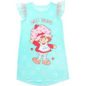 Strawberry Shortcake Girls' Nightgown, Soft & Cute Pajamas for Kids