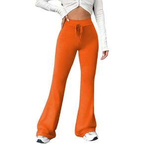 PINSV Women's High Waisted Flare Leggings Wide Leg Sweatpants Bootcut Yoga Pants