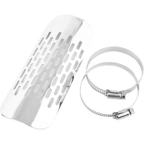 Universal Metal Heat Automotive, Motorcycle Exhuast Head Insulation Cover Muffler Pipe Heat Heat Guard Silencer(Silver)