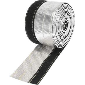 Car Heat Shroud 3/8" ID 10ft Aluminized Sleeving Insulated Shield Sleeve Heat Wire Shield Sleeve for 3/8" OD Fuel Lines Heat Protection Replacement