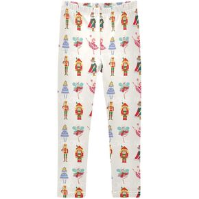 Aflyko Festive Girls' Leggings Kids Workout Pants Dance Tights Ankle Length 4-10T