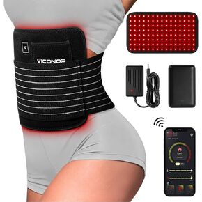 Viconor Red Light Therapy Belt for Body Comfort - Wireless APP-Controlled Wearable Dual Power Modes (Large)