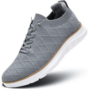 Men's Mesh Sneakers Oxfords Lace-Up Lightweight Casual Walking Shoes Driving Shoes