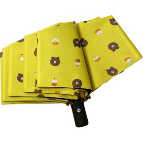 Rain Umbrella Little Bear,windproof, resist the strong sun ultraviolet radiation,folding style with Auto Open Close (YELLOW)