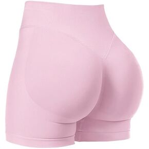 Ayesha Women Workout Shorts 4.5" Scrunch Butt Lifting Gym Seamless Biker Shorts Tummy Control High Waisted