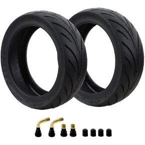 2-pack 9.5 x 2.50 Off-Road Tubeless Tire 9.5 Inch with Inflatable Valve Front/Rear Wheel Replacement, Non-Slip, Shockproof Scooter Wheel for NIU KQi3/Pro/Max Electric Scooter Wheel