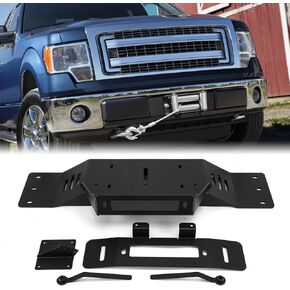 WeiSen Hidden Winch Mounting Plate Winch Mounting Bracket Compatible with Ford F150 2009-2014 7th Gen (Not Fit Ecoboost Models) with Factory Bumper