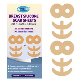 Breast Silicone Scar Sheets for Breast Surgery Recovery - Effective Support for Healing and Comfort (8 PCS) - Breast Augmentation Post-Op Essentials