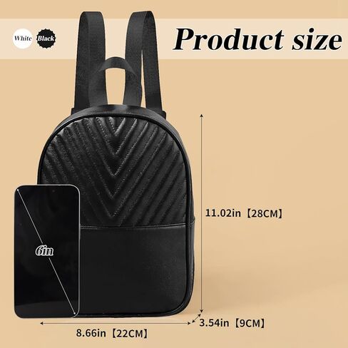 Womens Backpack, PU Women’s Backpack Ladies Backpack for Women, Elegant Leather Backpack with Adjustable Strap (white) in Kuwait