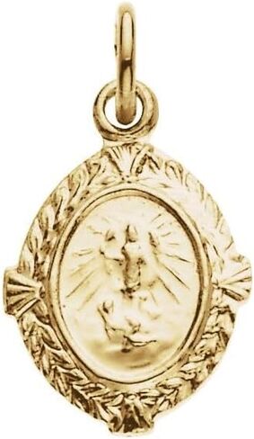 Solid 14k Yellow Gold 12x9mm Pray for Us St. Saint Raphael Medal (12mm x 9mm) in Saudi Arabia