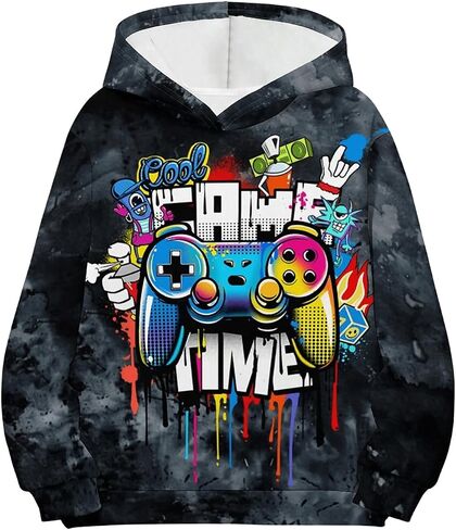 Sweatyrocks Boy's Y2K Graphic Hoodie Cartoie Print Long Sweeve Witshirt sweatshirt soulders in Saudi Arabia