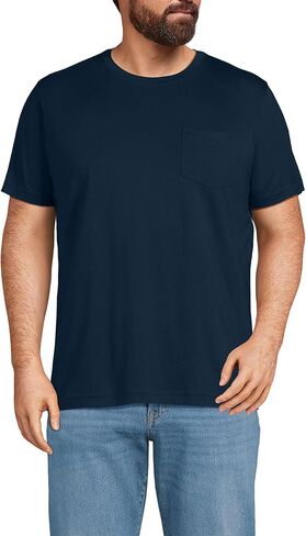Lands' End Men's Short Sleeve Supima Tee with Pocket in Saudi Arabia