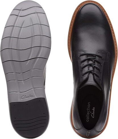 Clarks Men's Draper Lace Oxford, Black Leather with Grey Outsole, 11 M US in Kuwait