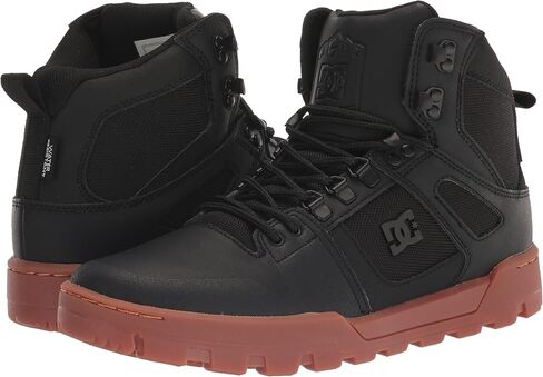 DC Men's Pure High-Top Water Resistant Boot Skate Shoe Snow, Black/Grey, 7.5 in Saudi Arabia