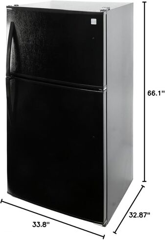 Kenmore Top-Freezer Refrigerator with Ice Maker and 21 Cubic Ft. Total Capacity, Black in Saudi Arabia