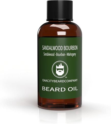 OakCityBeardCo. - Sandalwood Bourbon - 2 Ounce - Beard Oil - Beard Conditioner - Sandalwood - Bourbon - Mahogany - Our Most Popular Scent! in Saudi Arabia
