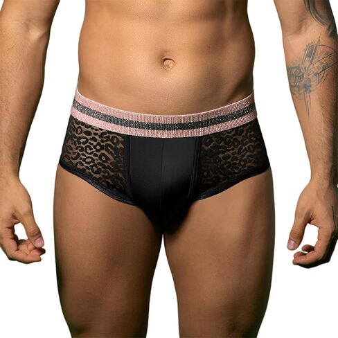 Men's Sexy Boxer Briefs Mesh Breathable Panties Lace Shorts Underwear Low Rise in Saudi Arabia