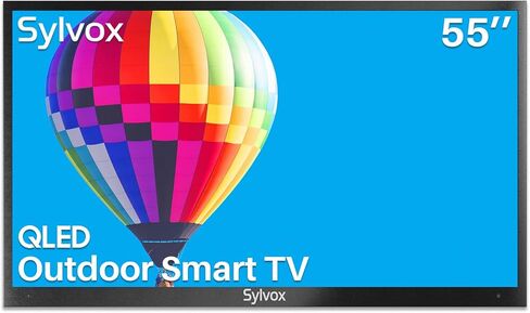 SYLVOX 55 Inch Outdoor TV, Smart TV with Alexa Built-in 4K UHD High Brightness QLED TV, Bluetooth and WiFi Support, Waterproof Suitable for Outdoor Use in Saudi Arabia