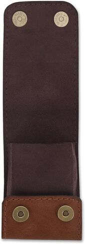 Luxury Genuine Leather Watch Travel Case Pouch for 1 Watch Compact Protective Watch Organizer Soft Leather Watch Holder Watch Storage Pouch for Travel Men’s Watch Protection (Brown) in Saudi Arabia