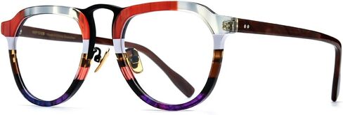 HEPIDEM Multicolor Acetate Glasses Frame Women,Round Vintage Retro Optical Eyeglasses 9339 in Saudi Arabia