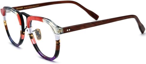 HEPIDEM Multicolor Acetate Glasses Frame Women,Round Vintage Retro Optical Eyeglasses 9339 in Saudi Arabia