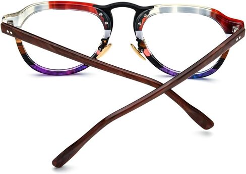 HEPIDEM Multicolor Acetate Glasses Frame Women,Round Vintage Retro Optical Eyeglasses 9339 in Saudi Arabia