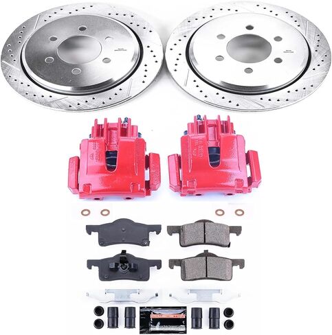 Power Stop KC1935 Z23 Evolution Brake Pariper Kit- دوارات الفرامل ، وسادات الفرامل ، والفرجار الفرامل لفورد إكسبيديشن 2002-2006 ، لينكولن Navigator 2003-2006 [نموذج محدد] in Saudi Arabia