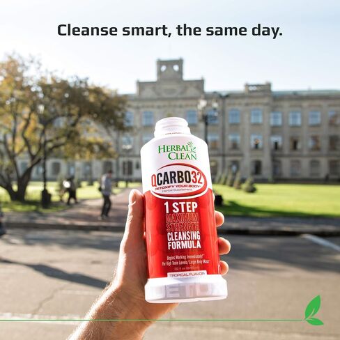 Herbal Clean QCarbo32 Same-Day Premium Detox Drink, Grape Flavor, 32 Fl Oz in Saudi Arabia