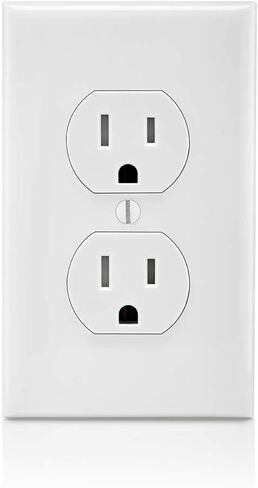 Leviton T5320-T 15 Amp, 125 Volt, Tamper Resistant, Duplex Receptacle, Residential Grade, Grounding, Light Almond in Saudi Arabia