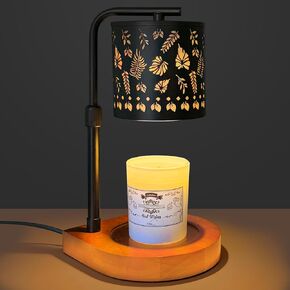 Candles Warmer Lamp with Timer and Dimmer, Home Bedroom Decor, Electric Adjustable Candle Wax Warmer Melter, Vintage Decor Birthday Monther Day Gifts,2 Bulbs，Black