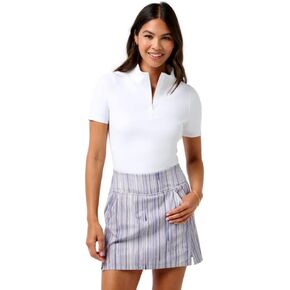 TravisMathew Women's Sunfire Zip Short Sleeve Polo