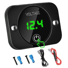 LinkStyle Voltmeter 12V 24V ، مقياس الجهد الرقمي الشاشة 12V ، مقياس عداد الفولت المقاوم للماء ، مقياس جهد البطارية