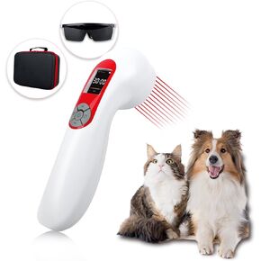 5000mAh Infra Red Light Cold Laser Therapy Device for Dog Pain Relief Low Level Infrared Laser Therapy Machine Pet 808 650nm Professional Vet LLLT Horse Portable Healing Treatment Home Muscle Relax