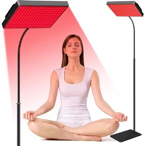 Red Light Therapy for Face,Red Infrared Light Therapy Lamp with Stand Panel Led 660nm Red Light-Therapy& 850nm Infrared Light Device for Body