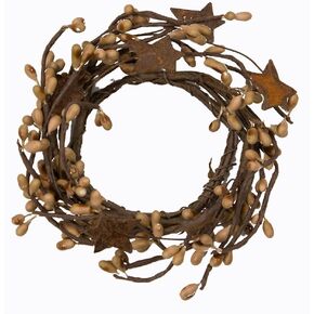 CWI Gifts Pip Ring with Rusty Stars, 6-Inch, Tea Stain