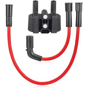 Ignition coil & Spark Plug Wire Cap Set 2007-2022 for XL1200 XL883 Sportster SuperLow Roadster Iron Forty-Eight Seventy-Two
