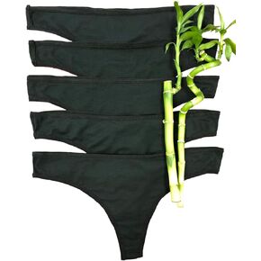 Women's Thong of Rayon Derived from Bamboo -5 Pack