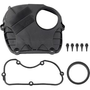 Dasbecan Engine Timing Chain Cover with Gasket Compatible with A3 A4 A5 A6 2007-2017 VW CC Beetle Jetta 2008-2016 Replace# 06H103269C Upper Timing Cover