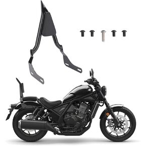 25" Rear Passenger Sissy Bar for Honda Rebel 1100 CMX 1100 Models 2020-2023 Detachable Pointed Motorcycle Backrest Pad, Gloss Black