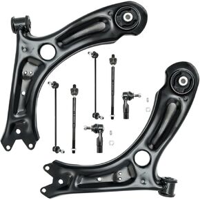 KAC Front Lower Control Arm Front Suspension Kit Fit for Volkswagen Jetta 2011-2018 Automotive Replacement Control Arm RK621949 RK621950 8pcs