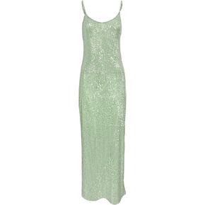 BOLLEY JOSS Women's Sequins Midi Dress Sexy Spaghetti Strap Long Dress