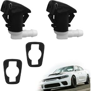 Front Windshield Washer Nozzles, OE 68269108AA, 55372143A, Compatible with 2011-2023 Jeep Grand Cherokee, 2011-2014 Dodge Grand Caravan, 2011-2023 Dodge Durango