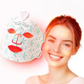 LED Face Mask Light Therapy Mask, FSA HSA Eligible 7 Modes Portable Red Light Therapy for Face with 2000mAh Rechargeable Remote, 850NM Infrared & Red Light Mask, 400 LEDs for Anti-Aging, at Home