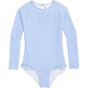 vineyard vines girls Girls' Long Sleeve Ruffle One-piece