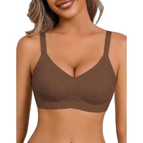 Avidlove Lace Bras for Women Full Coverage Wireless Bra Padded Seamless Bralettes Comfortable Basic Everyday Bras
