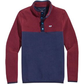 vineyard vines Boys' Color Blocked Harbor Fleece Quarter-snap