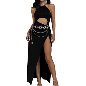Eyraevor Multilayer Sun Moon Waist Chain Belt Silver Gold Metal Belly Chain Body Jewelry