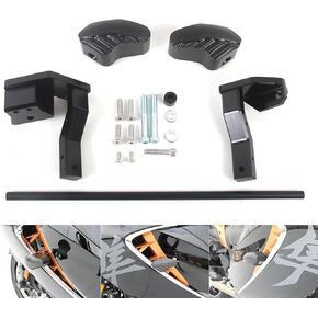 Black No Cut CNC Frame Sliders Crash Pads Compatible with Suzuki Hayabusa Gen 3 GSXR1300R 2021-2023
