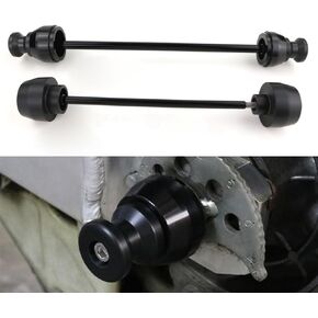 Xitomer Front and Rear Axle Sliders & Swing Arm Stand Bobbins, Fit for DR650 1996-2024 Sliders Wheel Protector Front +Rear Axle Slider Crash Pads 1996-2016 2017 2018 2019 2020 2021 2022 2023 2024