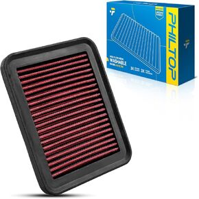 PHILTOP Engine Air Filter, Increase Power: High Performance, Premium, Washable, Replacement Car Air Filter for CA10650,2009-2013 Fit